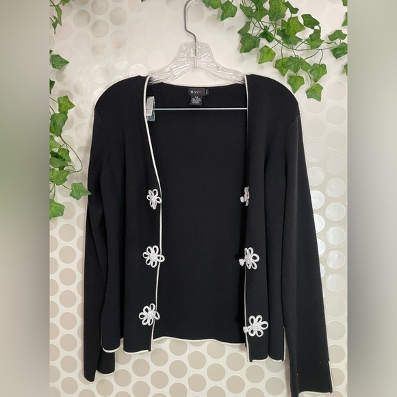 EVIE petite cardigan sweater black embroidered and tank top SIZE PS - Picture 17 of 17